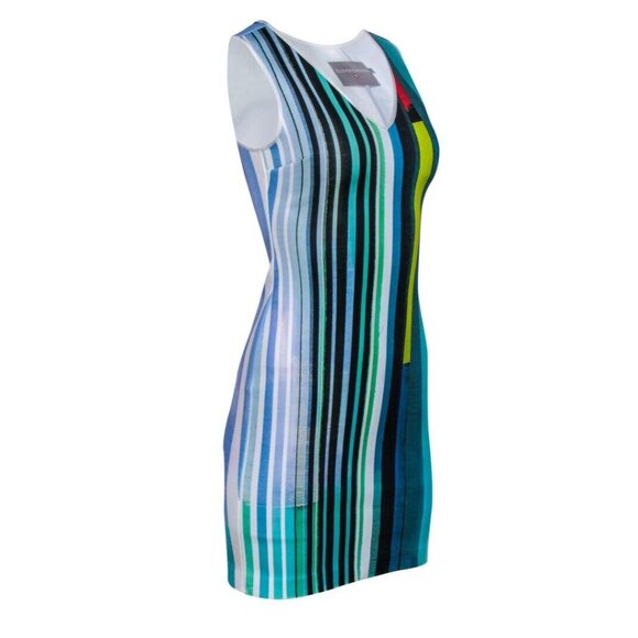 Clover Canyon Eclipse Striped Scuba Dress Women's Size Medium - Picture 2 of 12